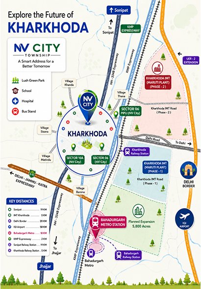 Explore the Future of Kharkhoda Location Map